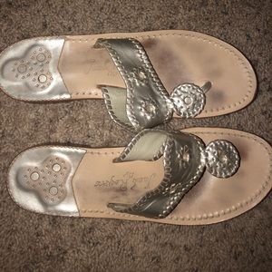 Silvery gold jack Rogers